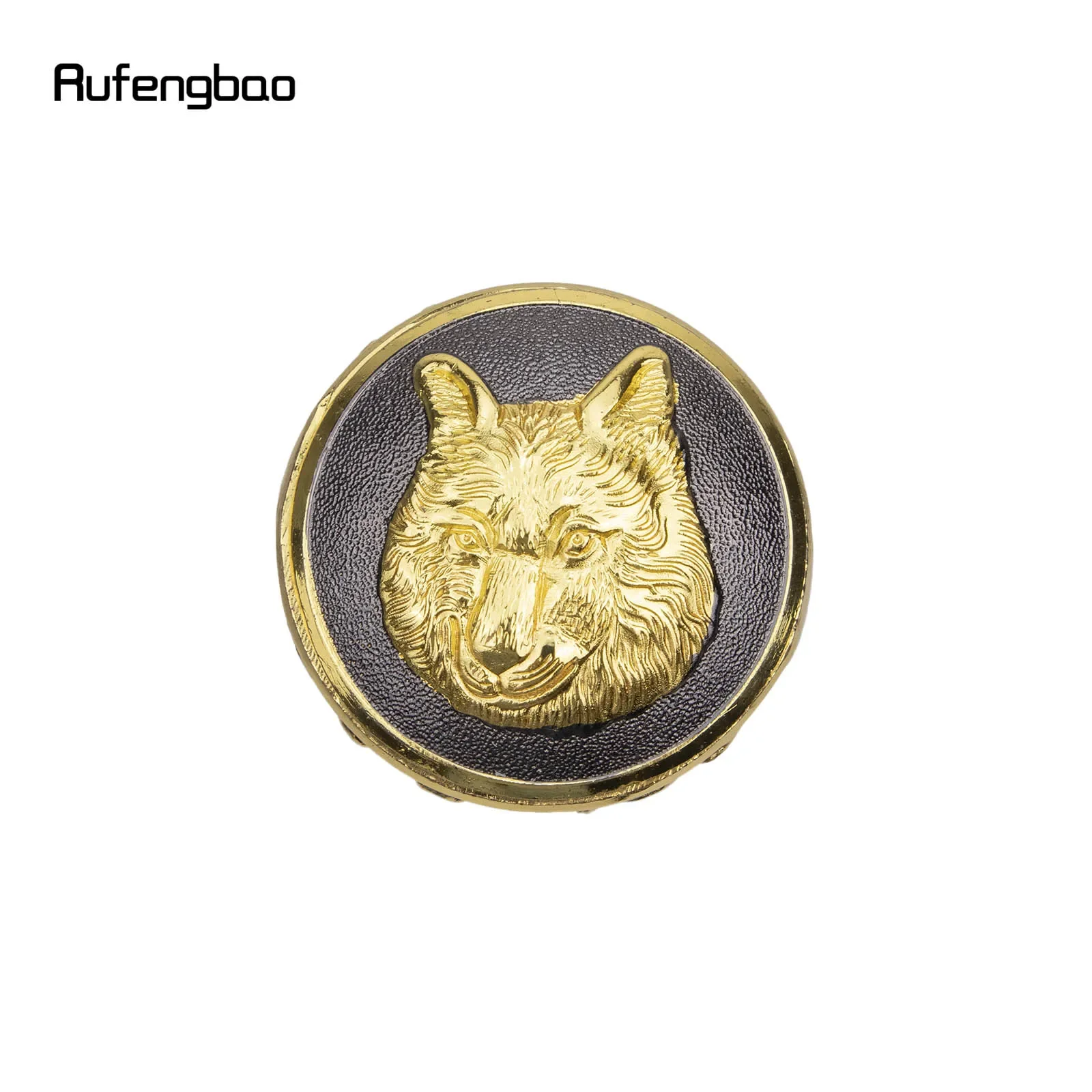 Gold Luxury Wolf Head Relief Walking Stick Decorative Stick Decorative Cane Halloween Cosplay And Parties, For Cosplay & Party_desvips.com