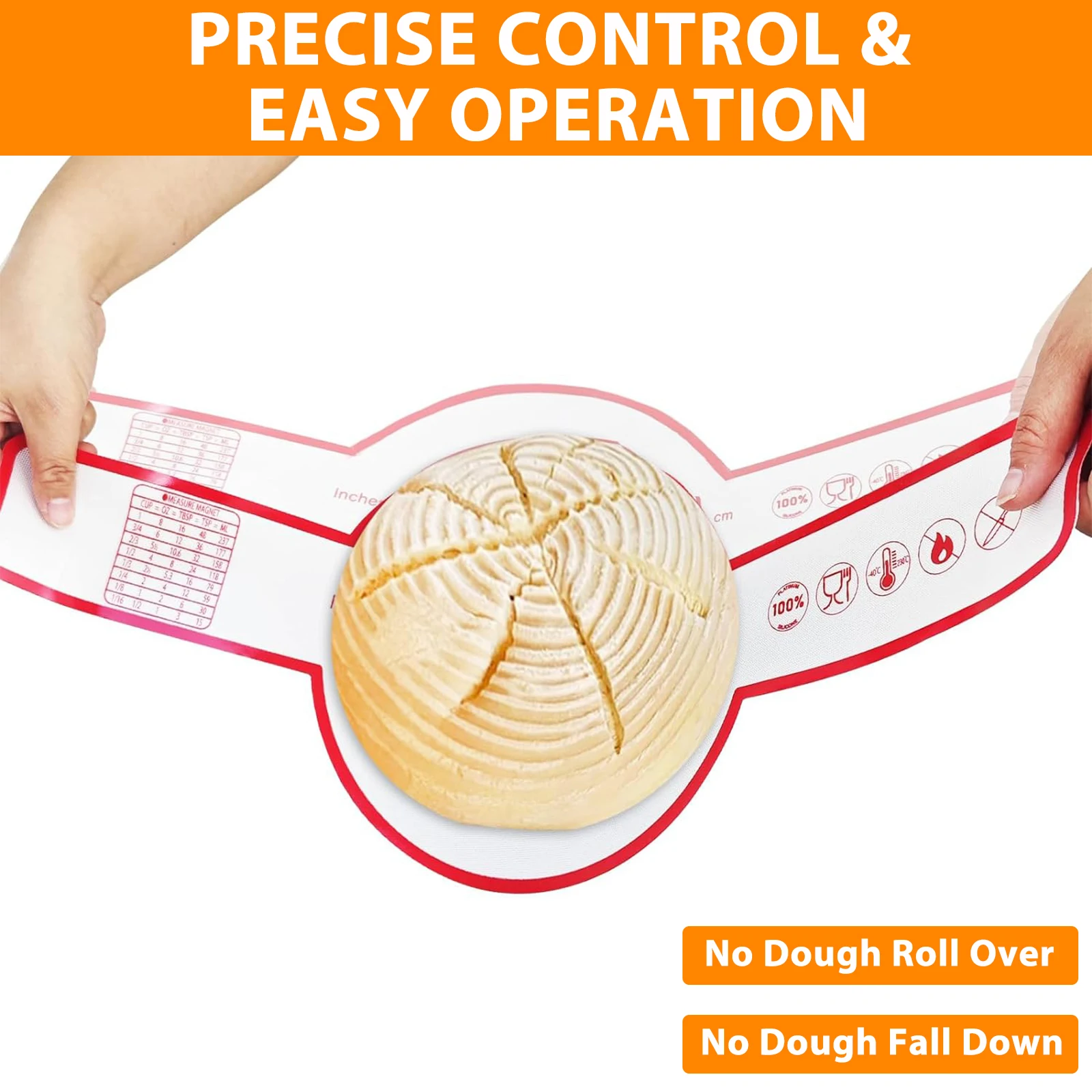 Silicone Baking Sling with Long Handles - Reusable Non-Stick Pastry Mat