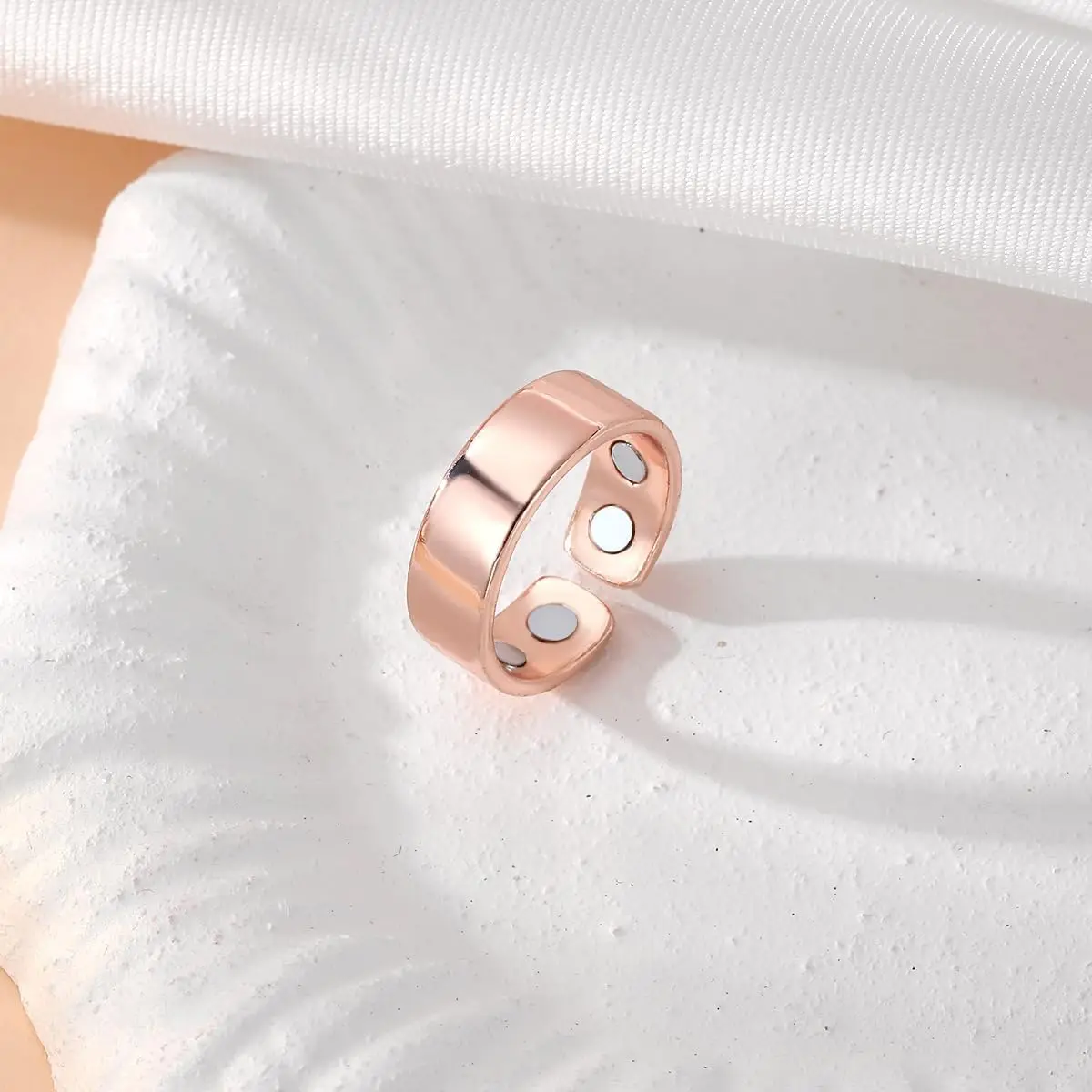 Calmi Titanium Ion Magtherapy Ring for Lymphatic Drainage and Migraine Relief