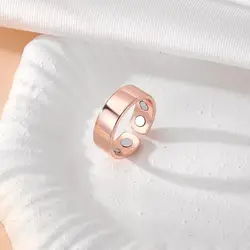 Calmi Titanium Ion Magtherapy Ring for Lymphatic Drainage and Migraine Relief (1 Rose Gold)