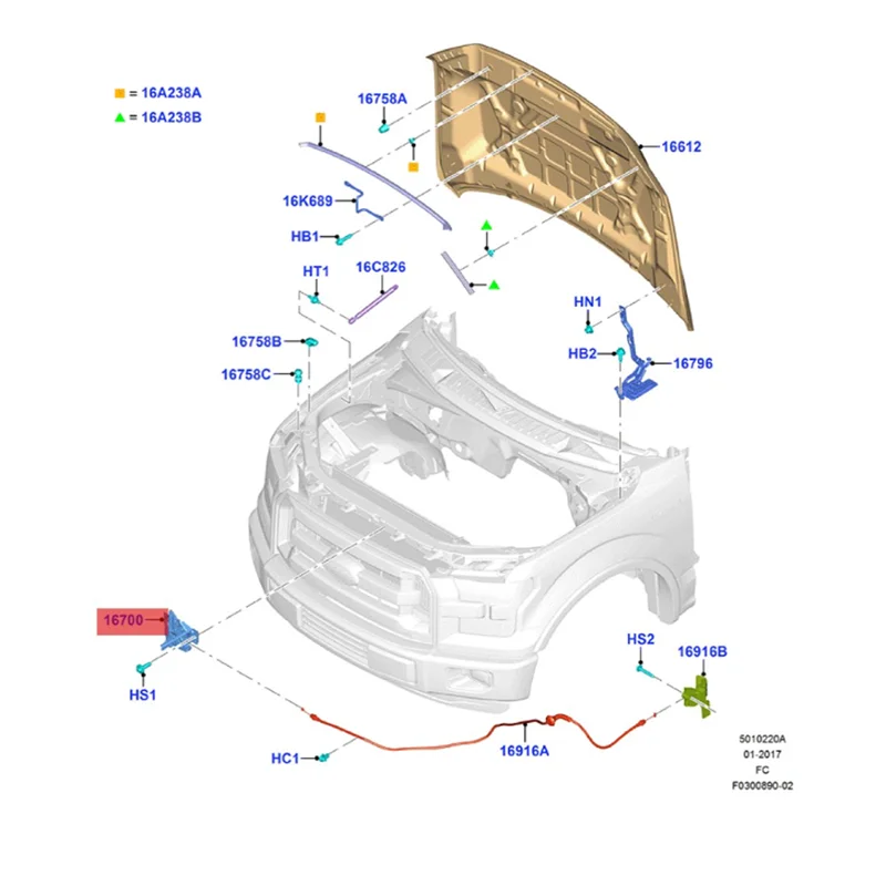 내구성이 뛰어난 1 쌍의 자동차 하부 후드 릴리스 래치 20565618 20565619 Volvo VN VNL 2004-2017 8074938 3187264 3187265