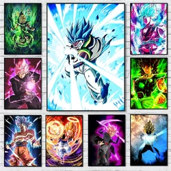 Vintage Canvas Painting Bandai Anime Super Saiyan Gohan Wall Art Print Dragon Ball Pictures Classic Home Decor Bedroom Poster