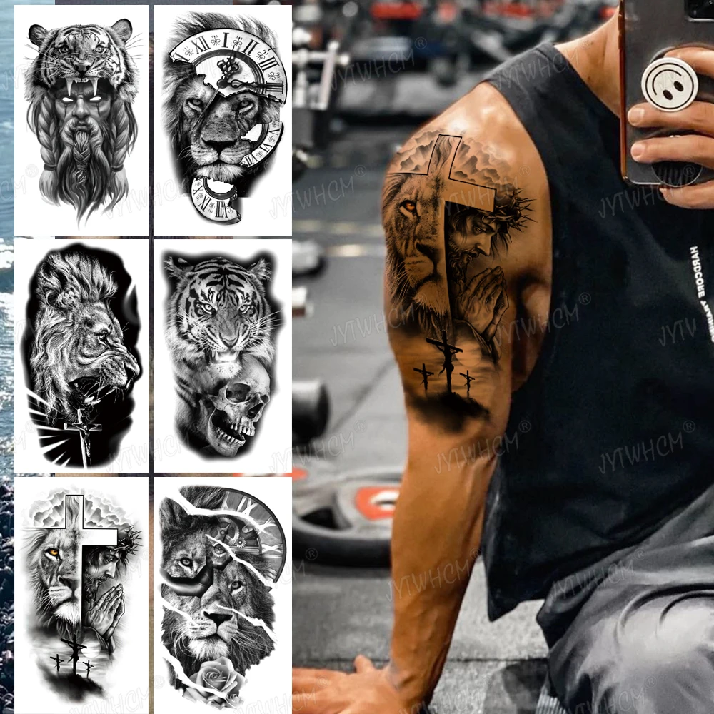 

Waterproof Temporary Tattoo Stickers for Men Women Tiger Leopard Snake Eagle Fake Tattoos Body Transfer Tattoo Stickers Decals