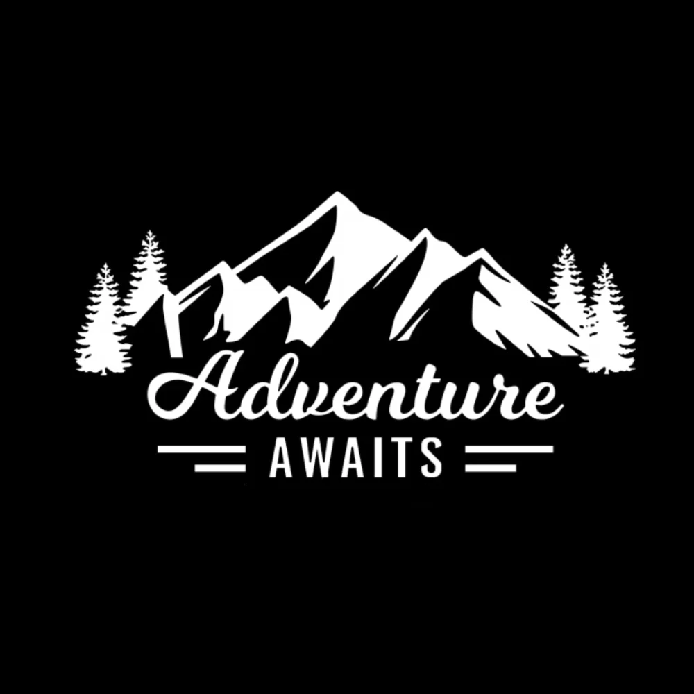 Car Mountain Adventure Awaits Sticker Van Camper Decal Vinyl Cover Auto Truck SUV Campers RV Van Window Decoration Car Sticker