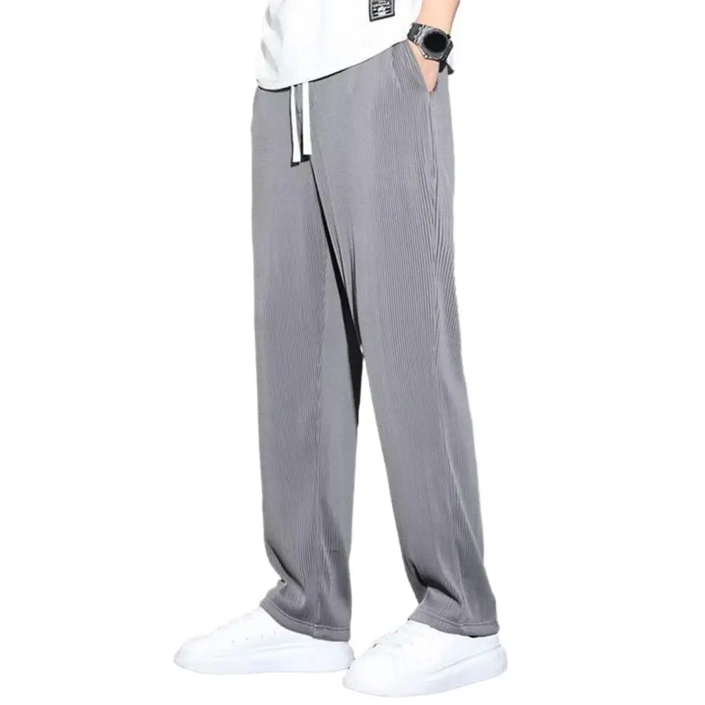 Description Picture 3 of itemSummer Straight Pants Men's Loose Thin Section Drape Ice Silk Pants Wide Leg Sports Casual Pants