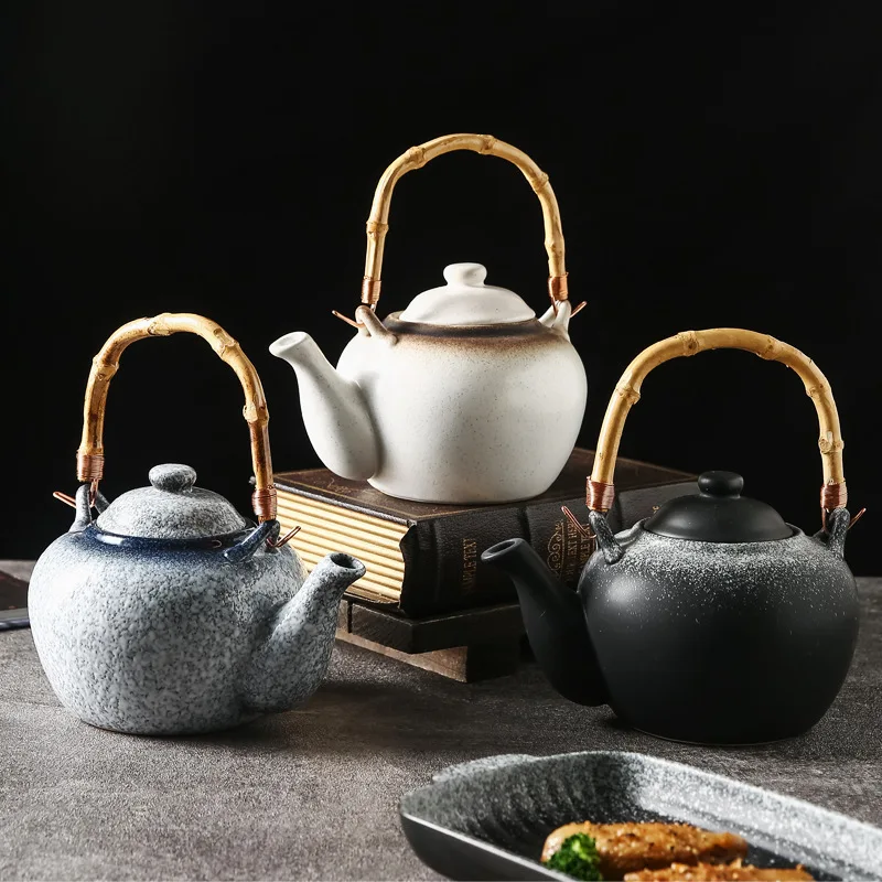 

Ceramic teapot cold kettle in stock Vintage Japanese teapot Summer herbal teapot teapot high temperature resistant household