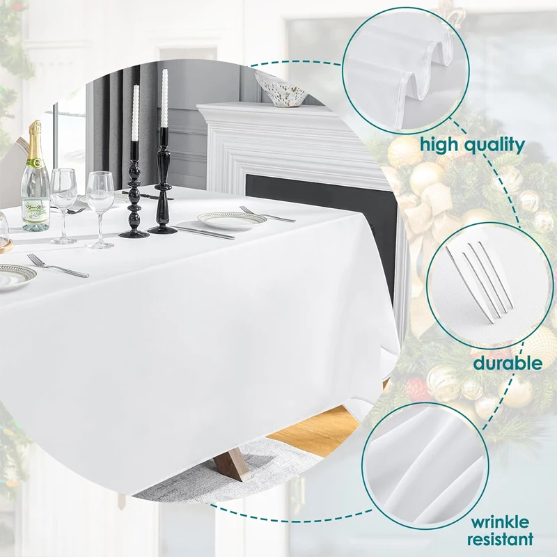 Rectangle Satin Tablecloth Wedding Table for party Birthday Events Banquet Decor Home Dinner Tablecloths Table Decors 3