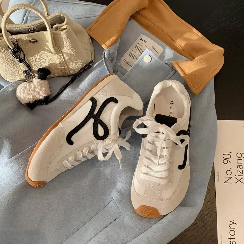 Shoes Female Fashion Mixed Colors Women's Vulcanize Shoes Outdoor Women Sneakers Lace Up Low Heel Casual Sport Ladies