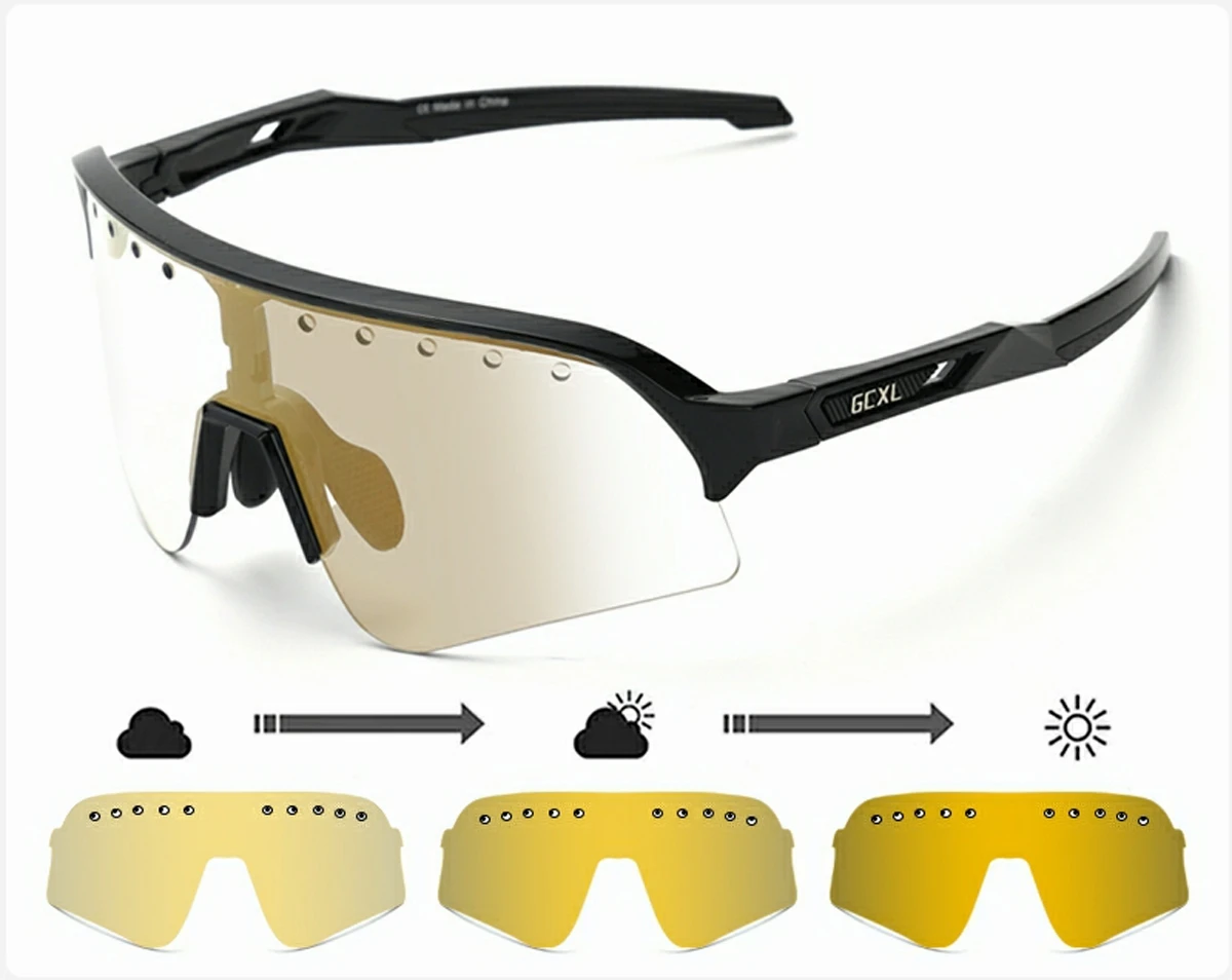 GCXL Bicycle Glasses Sunglasses Sports Road Cycling Outdoor Glasses Rowing Multi Color Night Riding Safety UV400 cycling glasses sports sunglasses