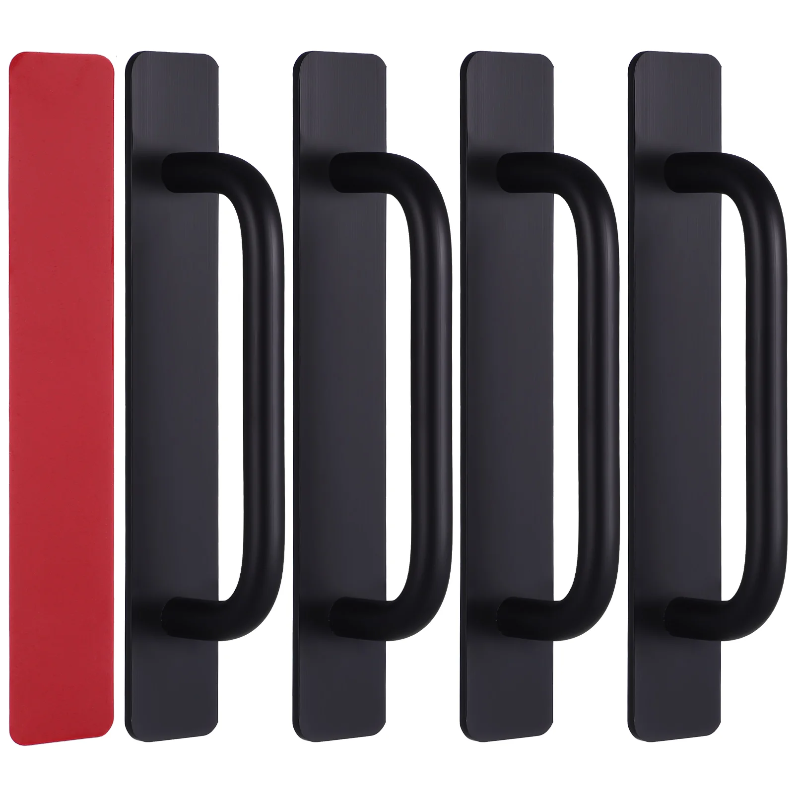 

4pcs Door Handles Stick On Handles No Drilling Handles Metal Cabinet Drawer Handles