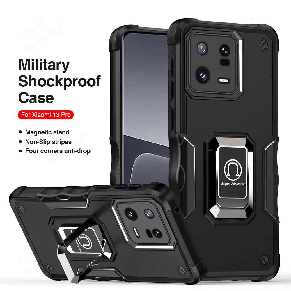  Anvzle Funda para Xiaomi 13 Pro, funda para Xiaomi Mi 13 Pro,  funda protectora de doble capa de armadura resistente de cuerpo completo a  prueba de golpes [grado militar] protectora, con