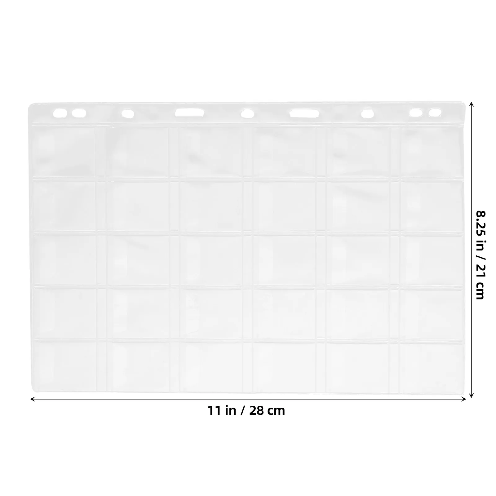 10매 동전 수집 페이지 9홀 PVC 슬리브 바인더 인서트 30슬롯 내구성 있는 투명 디자인 동전 보관 사진 앨범