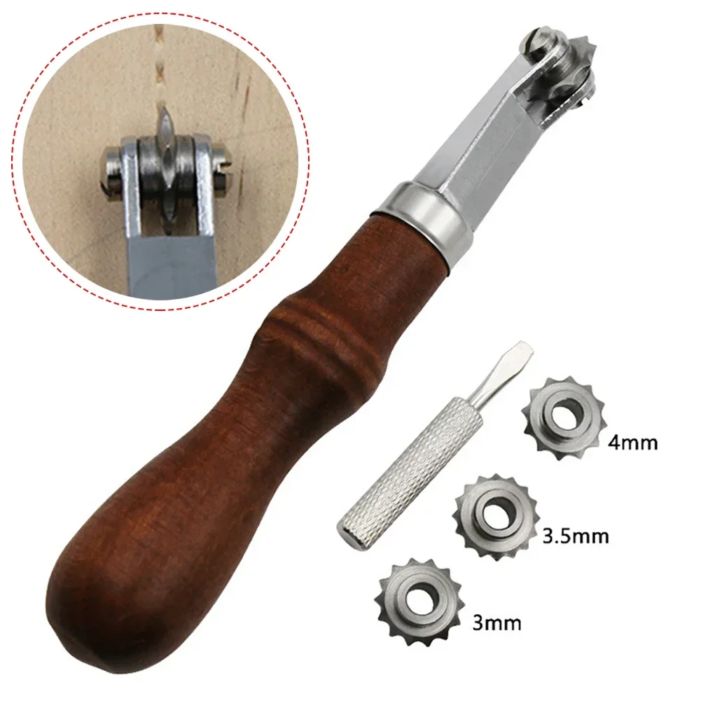Leather Craft Kit DIY Spacing Stitch Line Marking Wheel Spacing Wheel 3mm 4mm 5mm 6mm Handmade Work Tool Set Auxiliary Punch leather craft tool kit leather craft tools leather craft tool