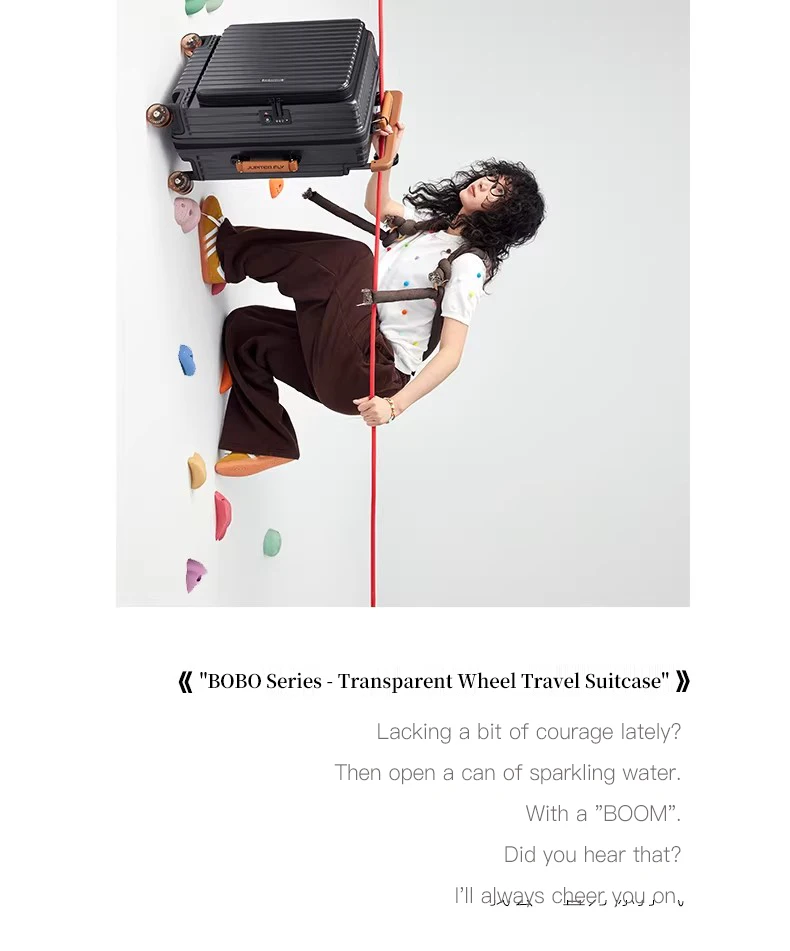 MUXING Breites Trolley-Gepäck mit Frontöffnung, multifunktional, für Damen, 20 Zoll, klein, leicht, Boardingbox, 24 Zoll Herrenkoffer – Detail 4