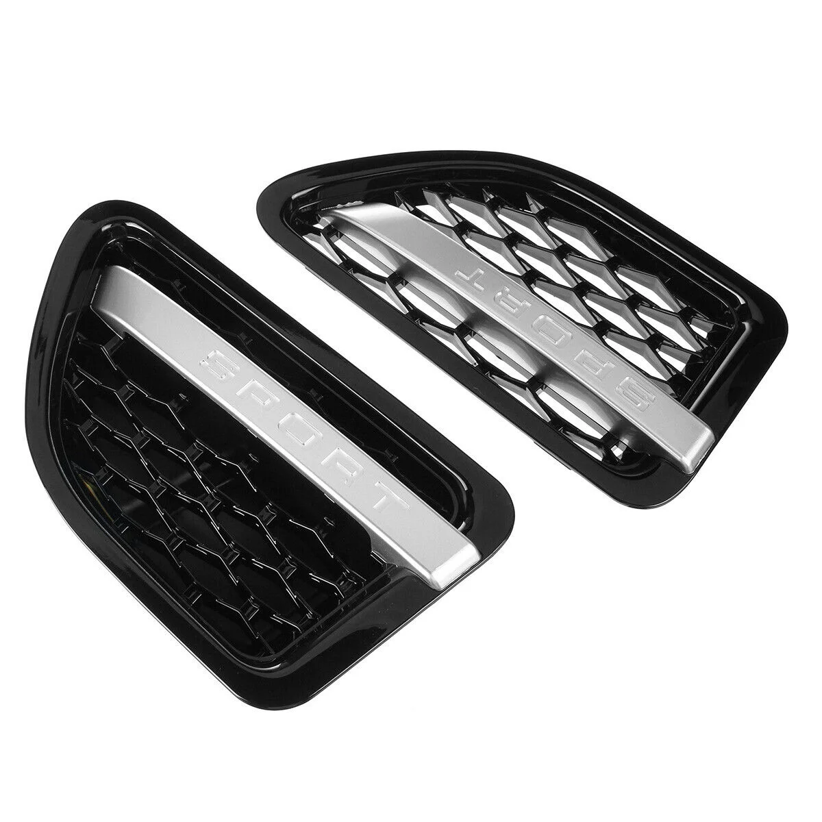 

1Pair Front Side Fender Air Vent Grille Chrome for Land Rover Range Rover Sport 2005-2009 Mesh Vent Air Flow Intake