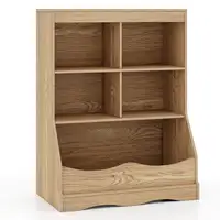 34.5" Kids Bookshelf w/ Anti-Tipping Kits Multi-functional Display Rack 1