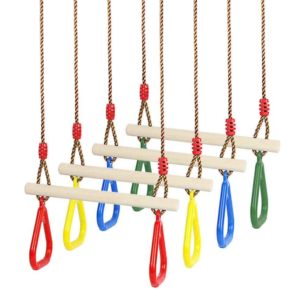 Indoor Gym Rings for Children, Pull Up Sports Swing Games, Fitness Training Handles, Kids Gift