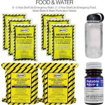 72 Hour Deluxe Emergency Kit, 2-Person 3-Day Backpack, First Aid Kit, Survival Blanket, Power Station, Emergency Food, Portable 2