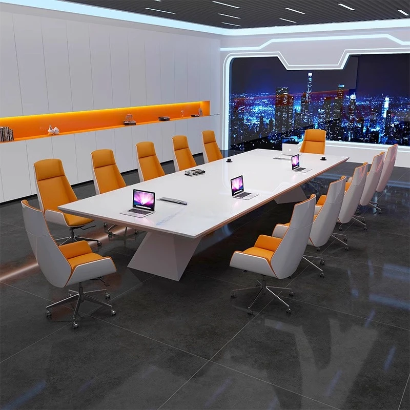 

Design White Conference Table Simple Modern Coffee Standing Office Desk Computer Laptop Tavolo Riunioni Office Furniture CM50HY
