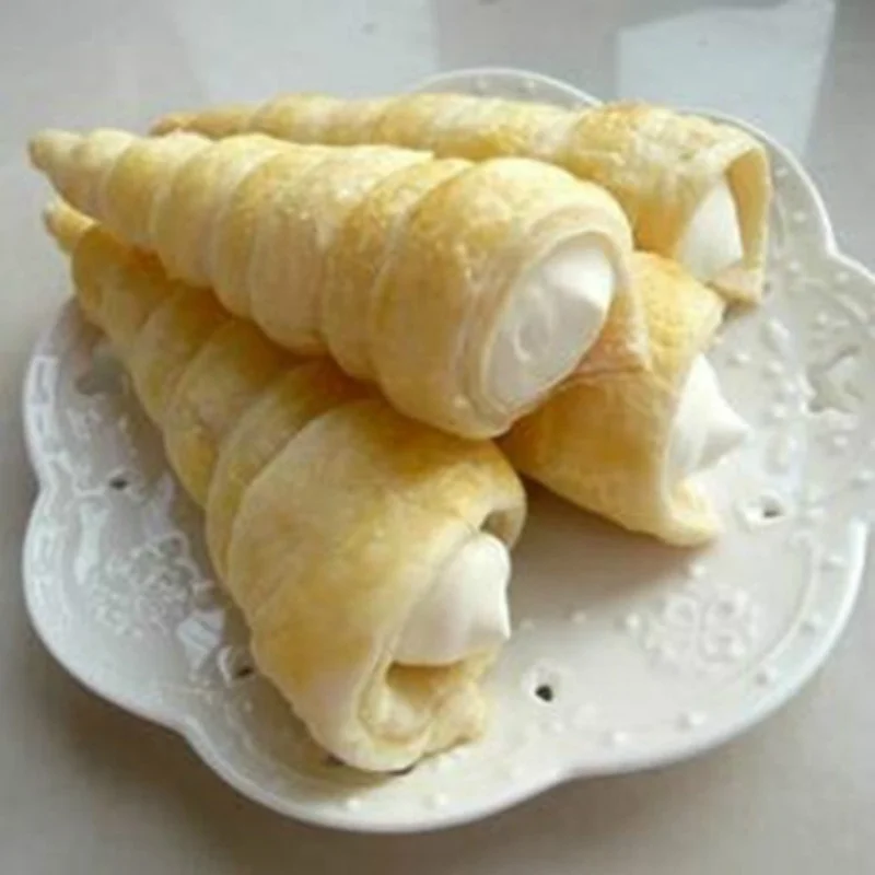 6Pcs Stainless Steel Cone Shape Croissant Denmark Pointed Metal Baking Tools Making Croissant Roll Bread Home Kitchen Supplies