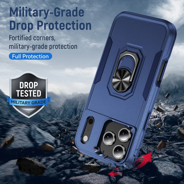 iPhone Metal Stand Armor Military Case 3