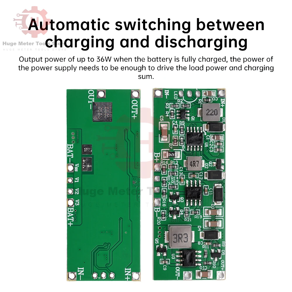 DC12V 36W Uninterruptible Power Supply Fast Charging Module for 18650 Lithium Battery UPS Module Automatic Voltage Converter