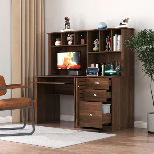 Home Office Computer Desk with Hutch 2
