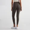 Solid Color Back Waist Pocket High Waist Yoga Legging Women Sport Cropped Pants Butter Athletic Gym Comprehensive Training Jog