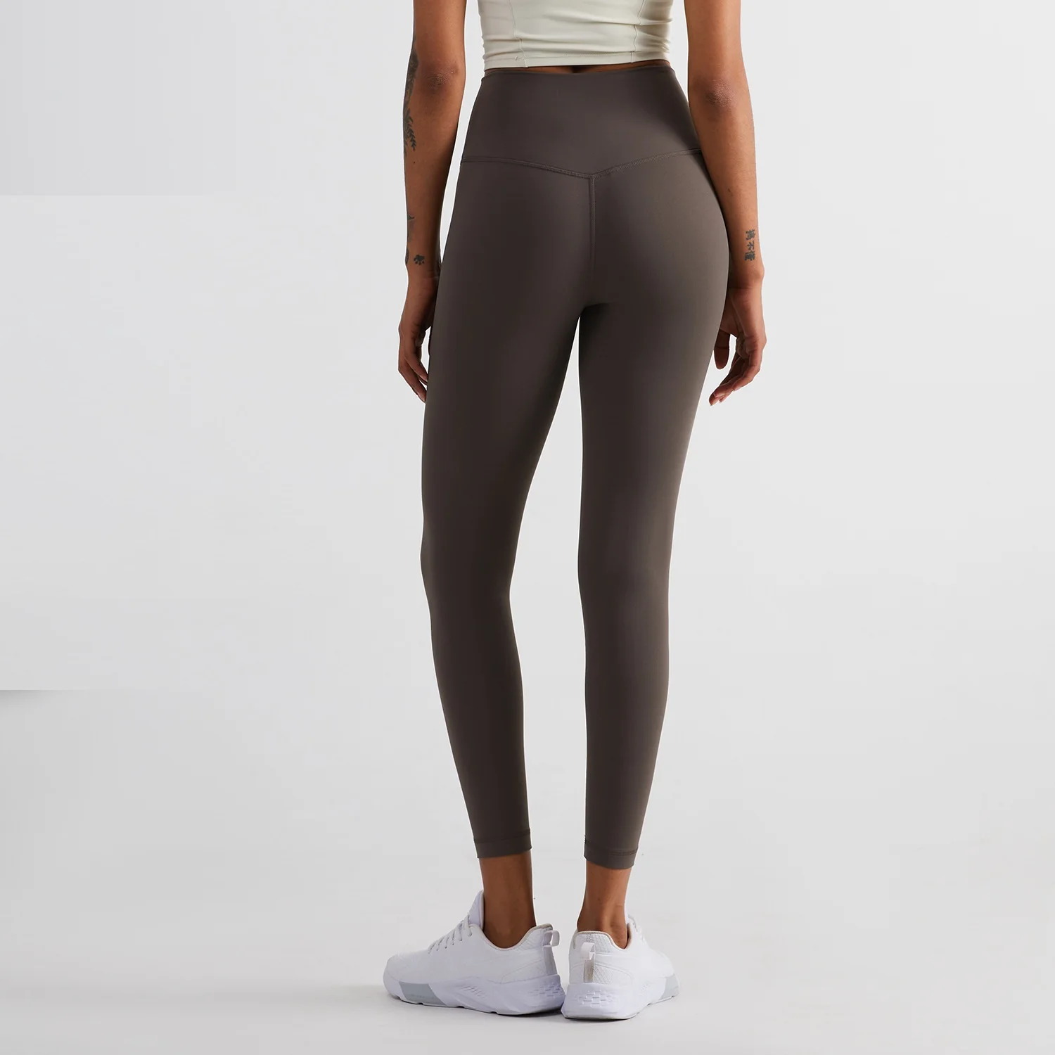 Solid Color Back Waist Pocket High Waist Yoga Legging Women Sport Cropped Pants Butter Athletic Gym Comprehensive Training Jog 4