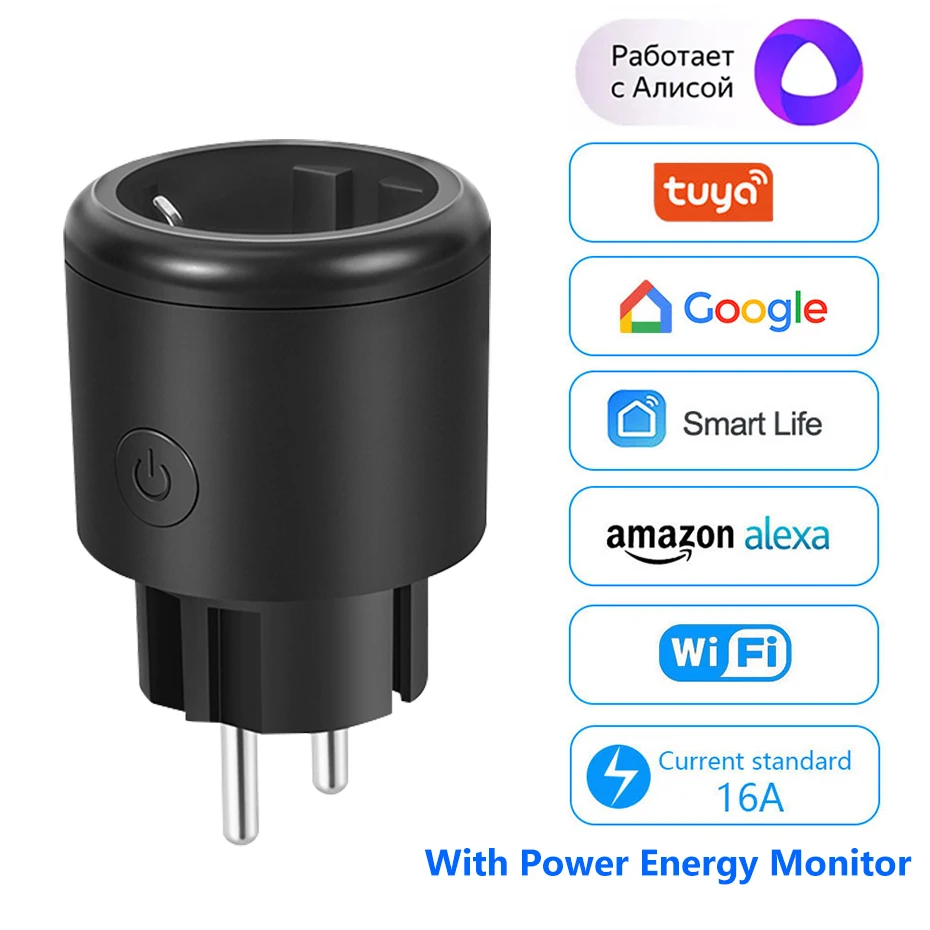 Wi-Fi Smart Plug Wireless UK Power Socket Works with Alexa Echo Google Home