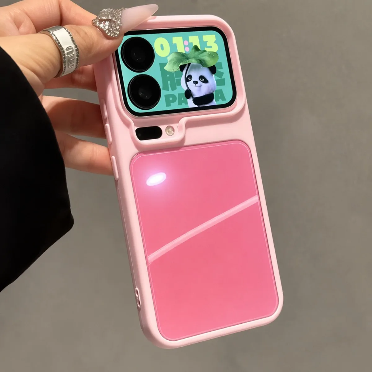 Macaron Color Mirror Phone Case - Soft Silicone Shockproof Cover