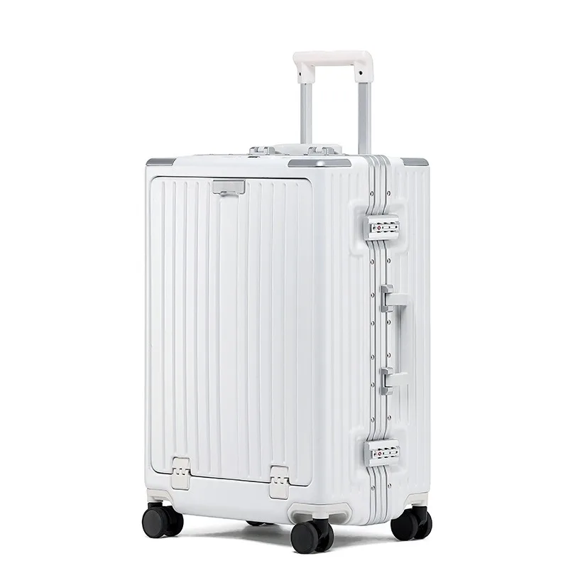 Travel Suitcases Offers with Wheels Bag Marker Replica 2023 Front Opening Universal Boarding Wheel TSA Aluminum Frame Men's and