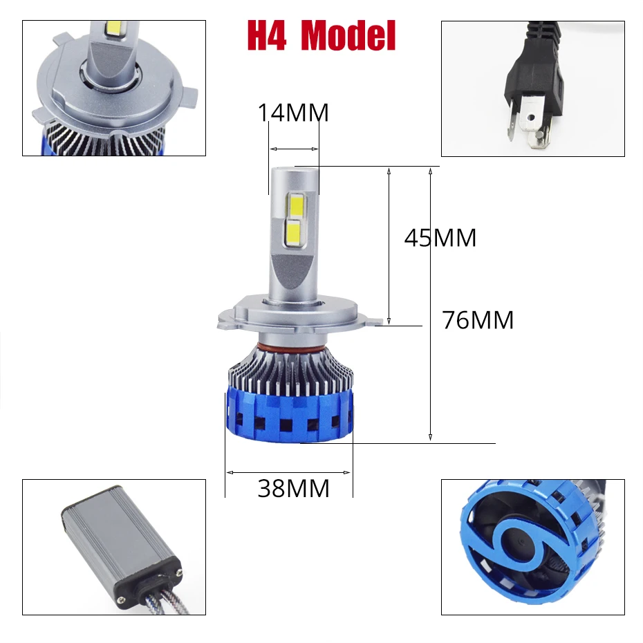 Ronan Single Copper Canbus LED Headlight 12V H4hi/lo H7 H1 H8 H9 H11 9005 HB3 9006 HB4 Auto LED Lamp High Power Light 6000K led car lights led lights led bulbs led headlights led car headlights car headlamps