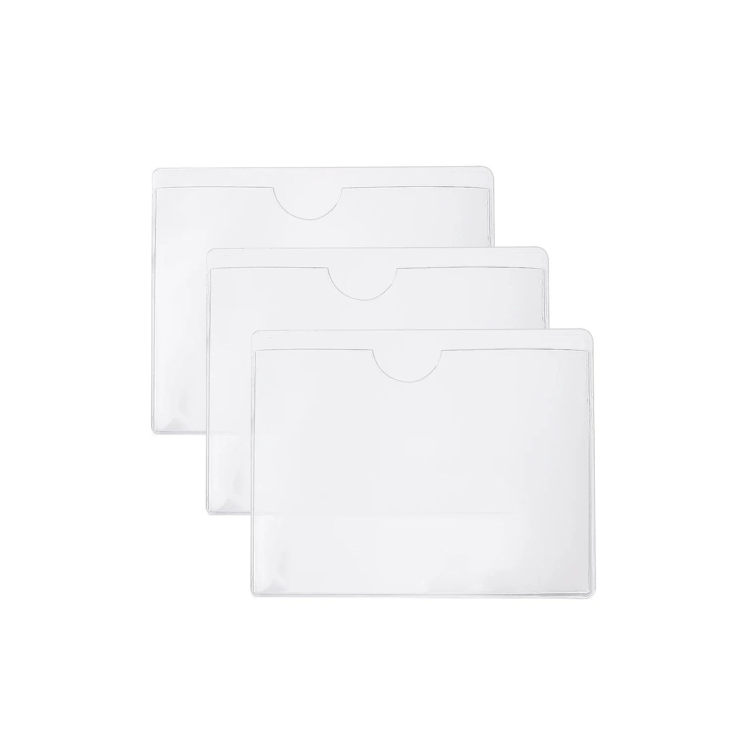Waterproof Adhesive Plastic Card Sleeve with Top-Open Design