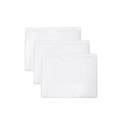 Waterproof Adhesive Plastic Card Sleeve with Top - Open Design (3PACK)