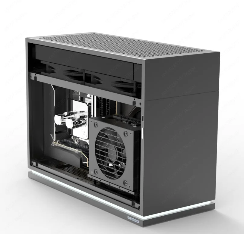 Acat Xpro 3.0 - ホワイト ミニITX ケース SFF Acat xpro Chassis 280 Water Cooled, Three Slot Graphics Card ITX