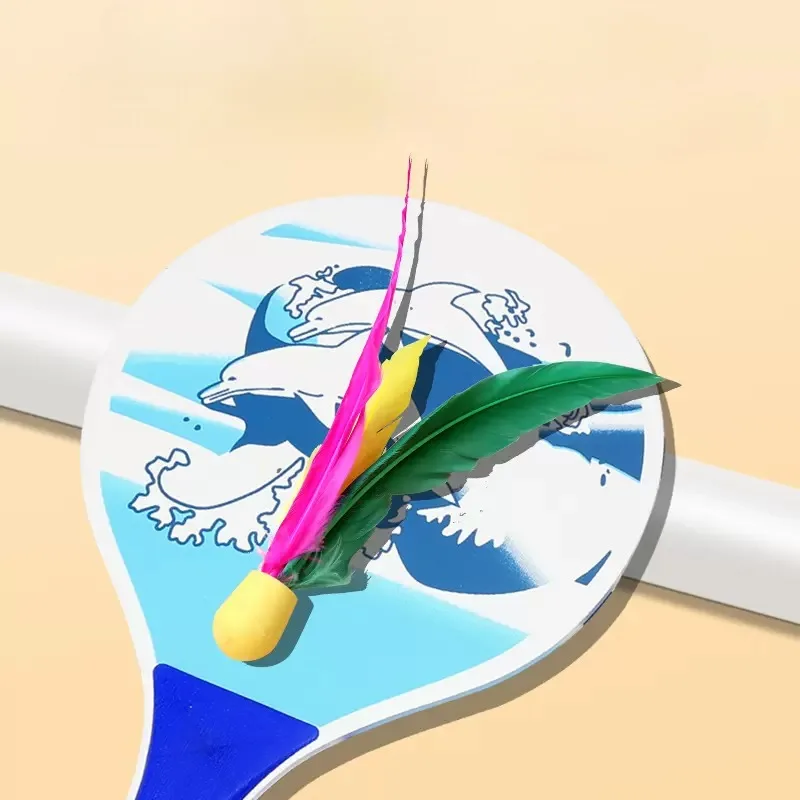 Beach Paddle Ball Game Badminton Tennis Pingpong Beach Cricket Wood Racket Paddles Set Outdoor Racquet Game Adults Board