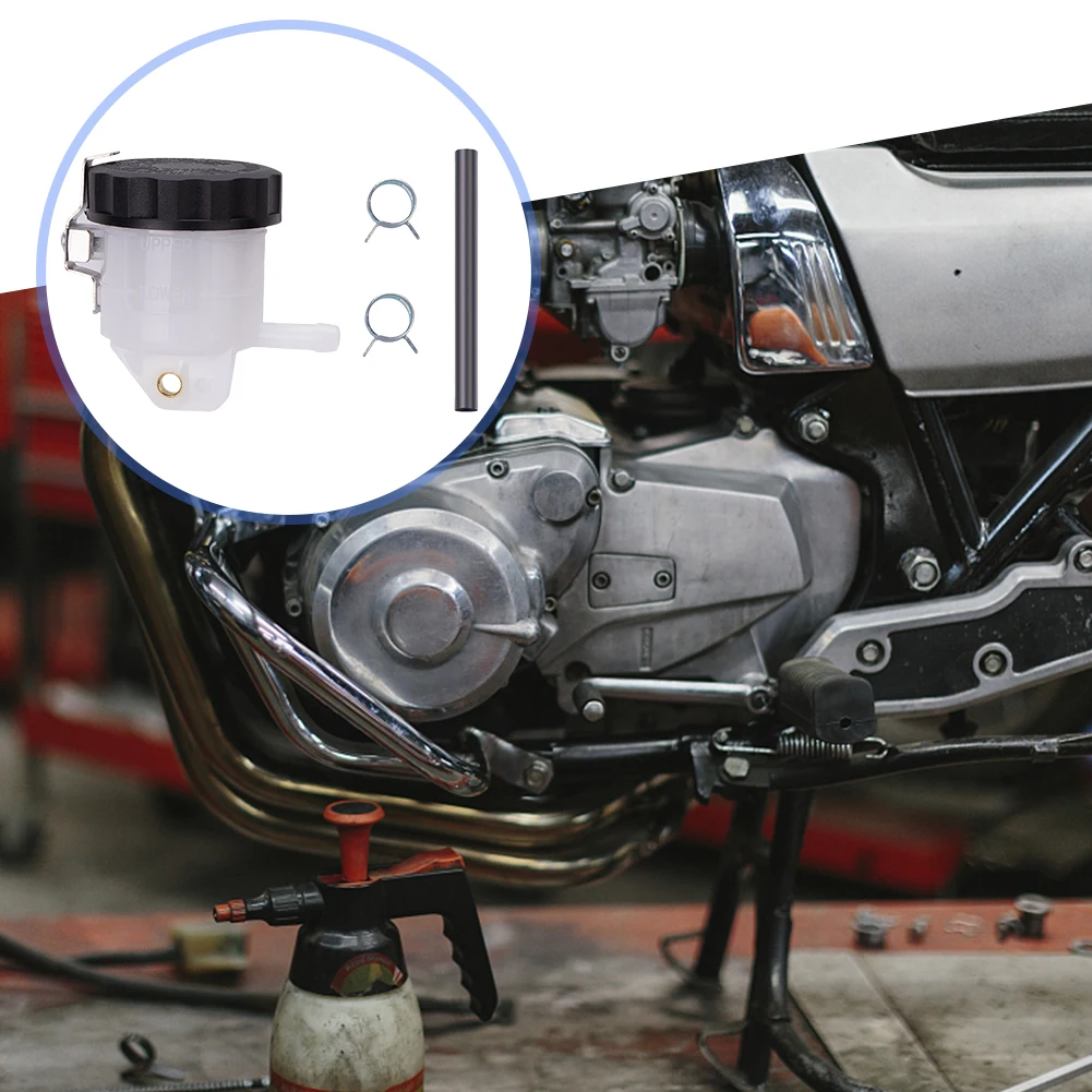 Brake Pump Oil Jug Brake Master Cylinder Fluid Reservoir Fluid Bottle Reservoir for Kawasaki ZX6R 1998-2018 ZX10R 2004-2018