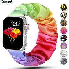 

Scrunchie Strap for Apple watch band 44mm 42mm 38mm40mm Elastic Nylon Solo Loop bracelet iWatch series 6 5 4 3 2 se 7 45mm 41mm