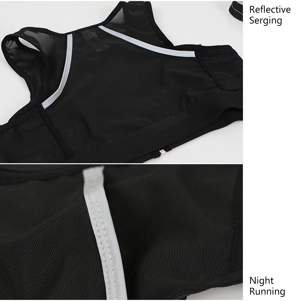 Reflective Large Capacity Men Women Running Jacket Running Storage Bag Running Backpack Running Chest Pack Marathon Vest Bags 5