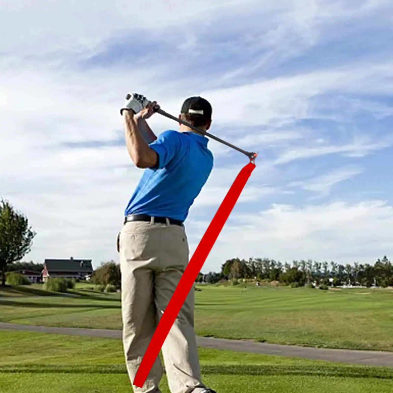 Warm up Stick Lightweight Golf Swing Trainer Ribbon Design for Adult Indoor, Outdoor Beginner Rhythm Accuracy Sports Accessories