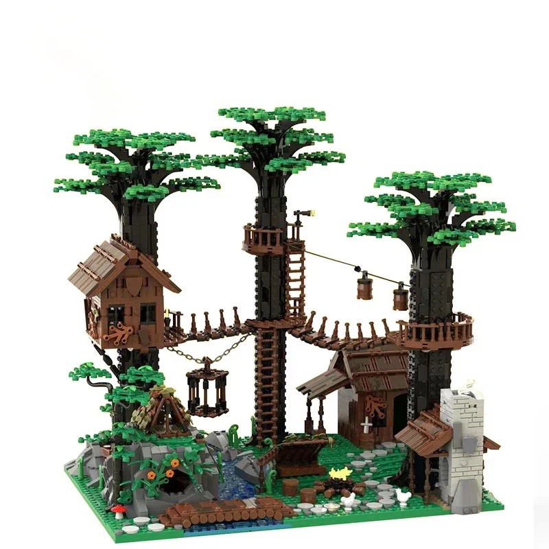 

3084PCS Tree Forest Forestmen's Headquarters Building Blocks Set Wild Villa Paradise Bricks Toys For Children Kid Birthday Gift