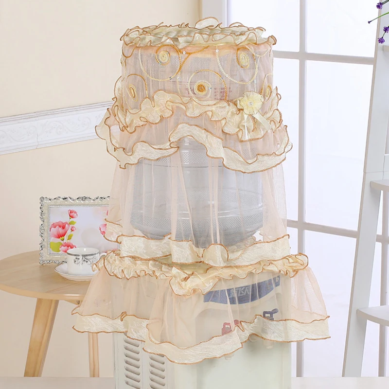 1Pc Set Water Bucket Cover Rural Lace Dust Cover Fabric Water Dispenser Household Merchandises Protector Home Decor