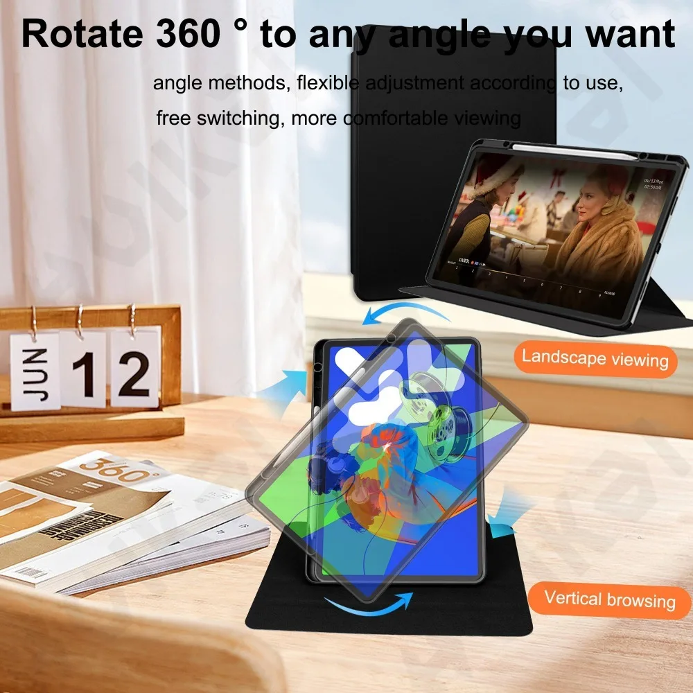 Enhanced Protective Case with 360° Rotating Stand and S Pen Holder
