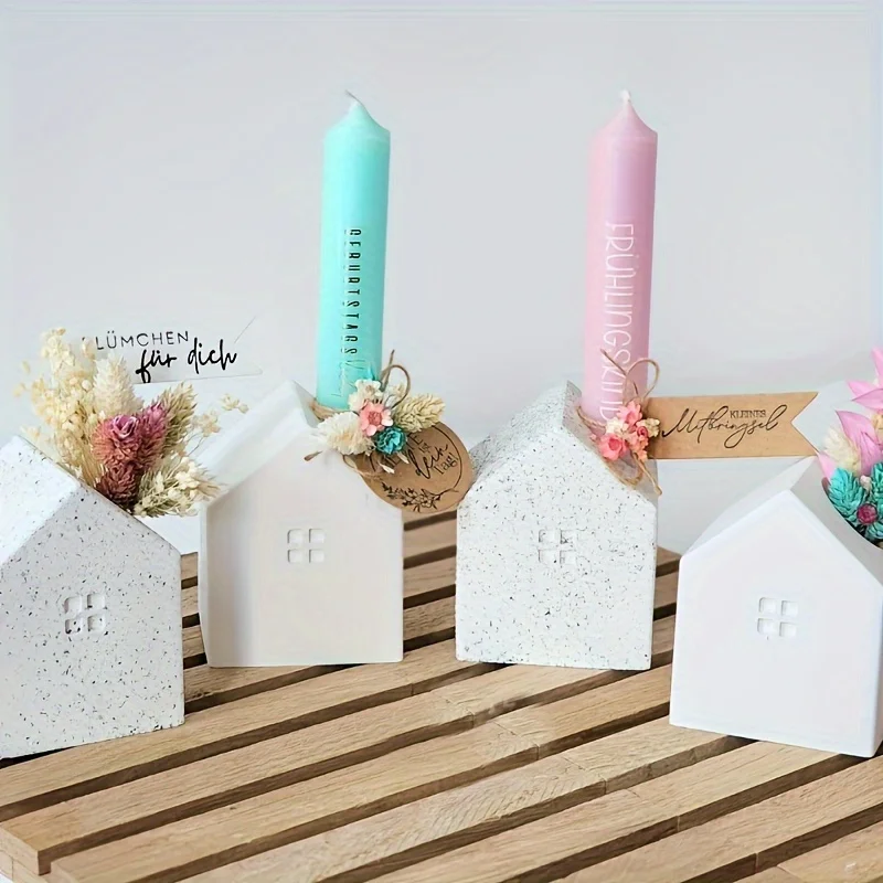 1 قطعة قالب سيليكون على شكل منزل صغير لأنبوب اختبا...