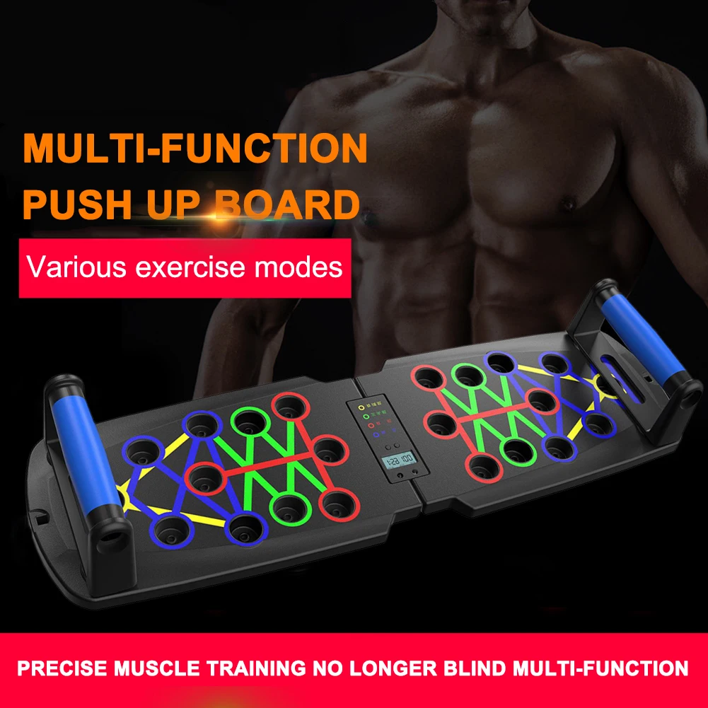 Folding Push Up Board Push Up Board Portable Multifunctional Push-up Board Foldable Push Ups Flexion Table Fitness Training Device Push-up Machine Gym Equipment