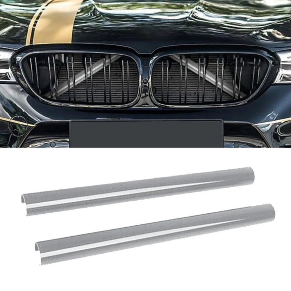 2 Stuks Auto Front Grille Trim Strips Ondersteuning Grill Bar V Brace Wrap Voor Bmw F30 F31 F32 F33 F34 F35 Blauwe Auto Decoratie Accessoires
