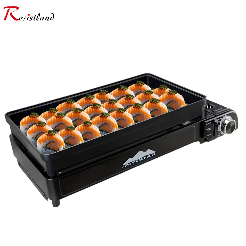 MPM KN-02/1KB Cocina Gas Portátil Camping, 2 Quemadores, Rejilla Esmaltada,  Tapa Protectora, Normativa G30-37 mbar, Negro, - AliExpress