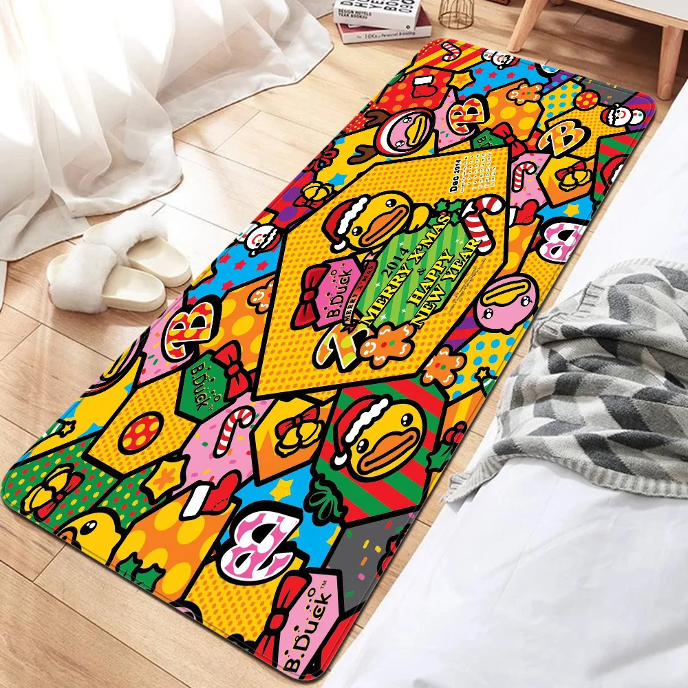 Kwaii Yellow Duck Long Rugs Cheaper Anti-slip Modern Living Room Balcony Printed Bedside Area Rugs 6