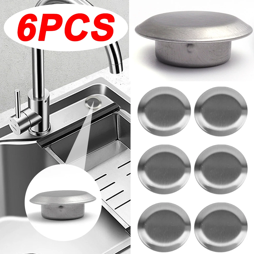 1/4/6pcs Kitchen Sink Hole Cover Drainage Seal Plug Faucet Hole Cover Water Stopper Anti Leakage Hand Washing Basin Accessories